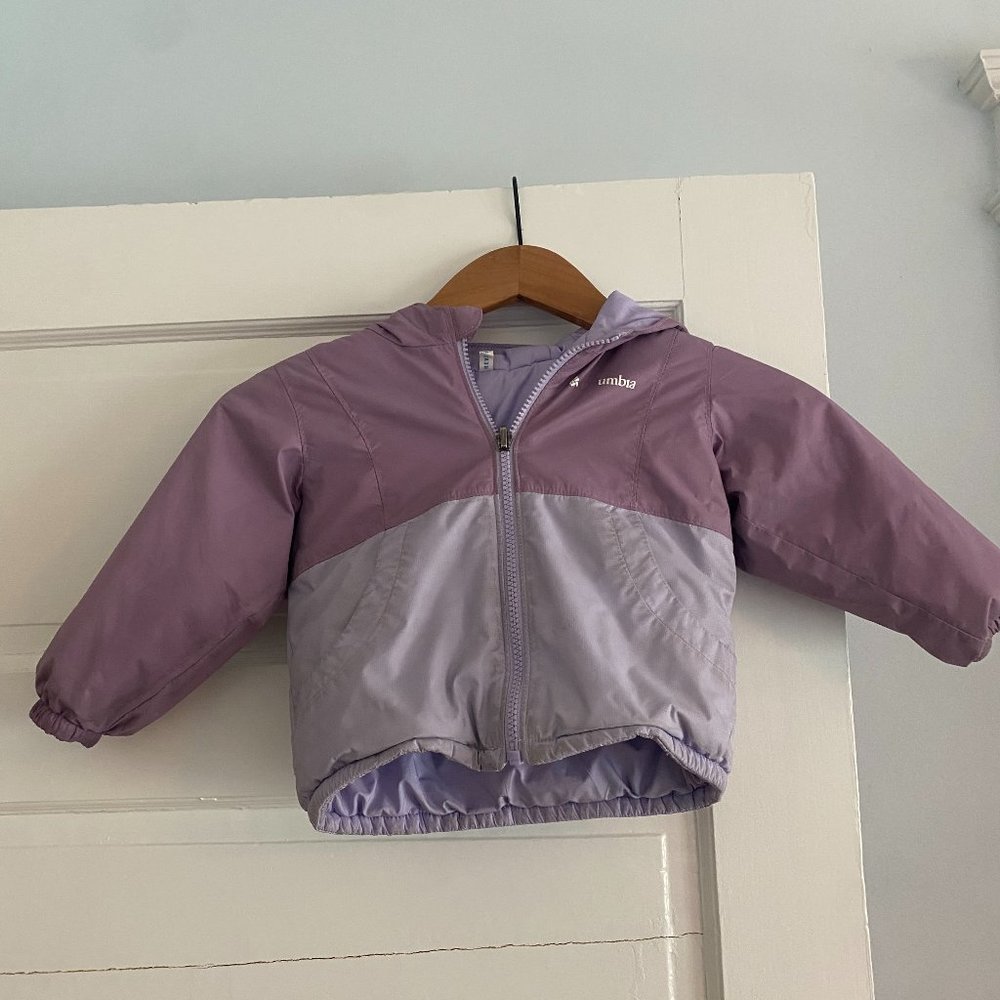 Columbia Youth Girls Ski Snow Jacket Reversible+bib Pants Light Purple Lilac